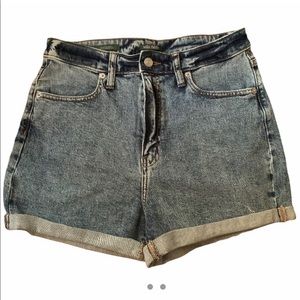 WILD FABLE HIGH WAISTED ACID WASH SHORTS